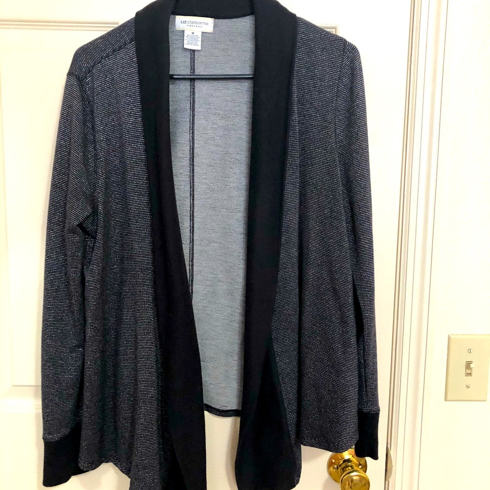 Liz Claiborne black and silver shimmering jacket